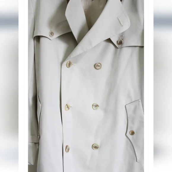 SOLD Christian Dior Vintage Mens Tan Khaki Trench Coat Ankle Length - Picture 15 of 15